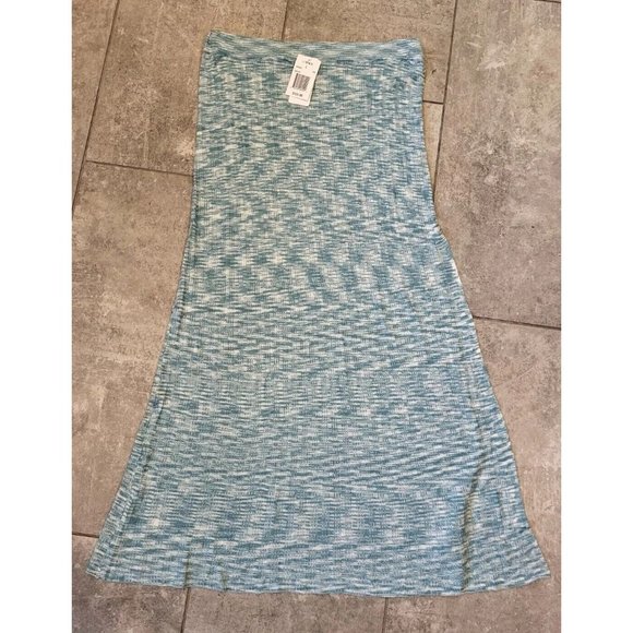 l*space Dresses & Skirts - New L Space Zephyr Maxi Skirt Blue Marled Knit Pull On Sz L